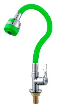 фото Смеситель для кухни MATRIX SMF-823479/GR (зеленый силиконовый излив)