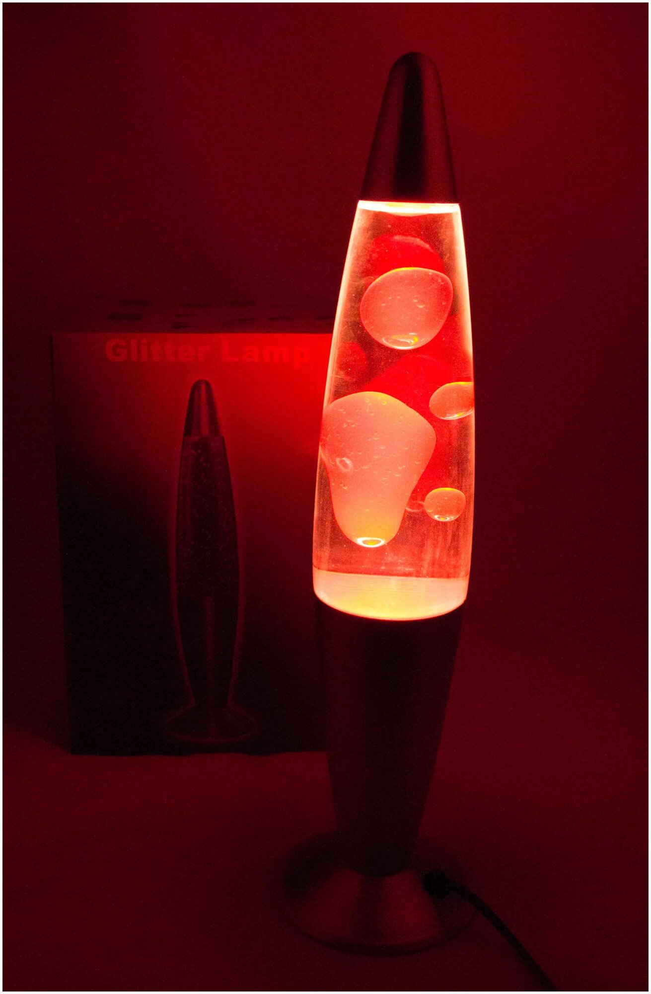 Лава-лампа 35 см. (Красный) - фотография № 3