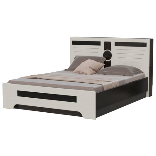 Кровать с подъёмным основанием Престиж 1600 цвет венге цаво/жемчужный лён