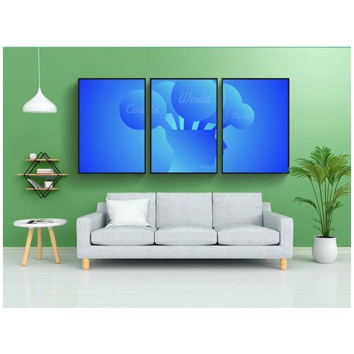 фото Набор модулных постеров для интерьера "может, бы, должен" 60x90 см. в тубусе, без рамки lotsprints