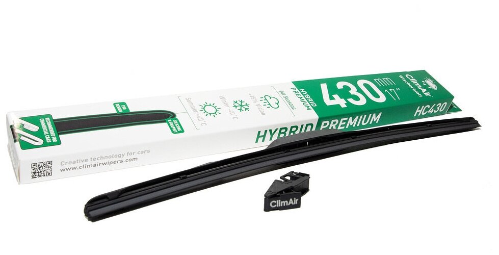 Всесезонная гибридная щетка стеклоочистителя ClimAir HYBRID PREMIUM 17" HC430 (430mm), тип крепления крючок