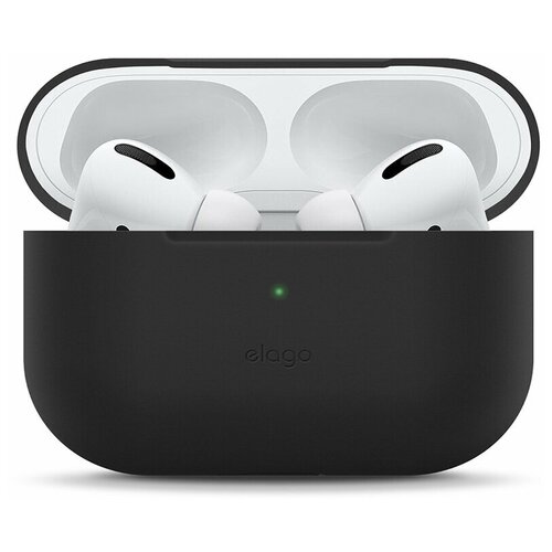 Чехол Elago для AirPods Pro Slim Silicone case Black silicone case airpods pro blue