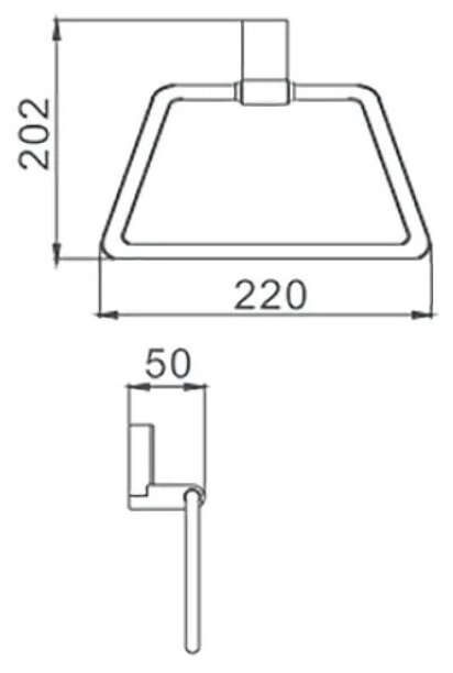 Полотенцедержатель Haiba HB8804 трапеция - фотография № 3