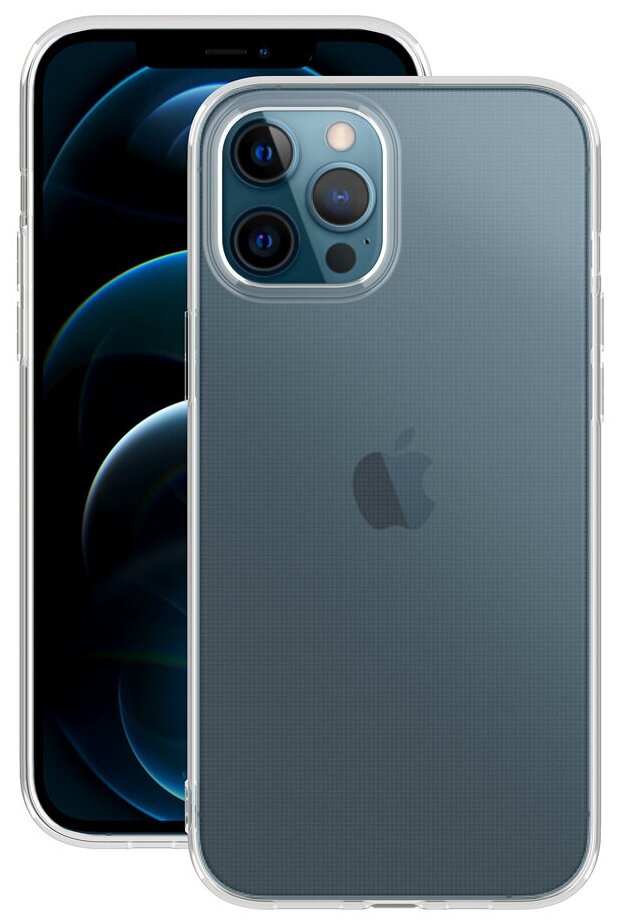 Чехол Deppa Gel Basic для Apple iPhone 12 Pro Max прозрачный PET синий - фото №3