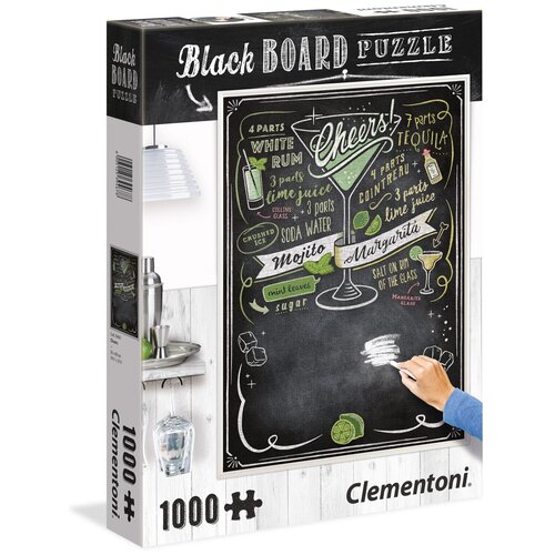 Пазл Clementoni Black Board Ура! Вечеринка (39467), 1000 дет., разноцветный пазл clementoni black board ура вечеринка 1000 дет