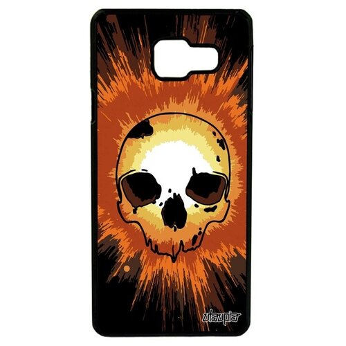 фото Защитный чехол на смартфон // galaxy a3 2016 // "череп" скелет кость, utaupia, оранжевый