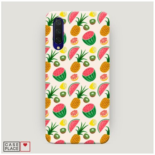 фото Чехол пластиковый xiaomi mi cc9 тропические узоры 2 case place