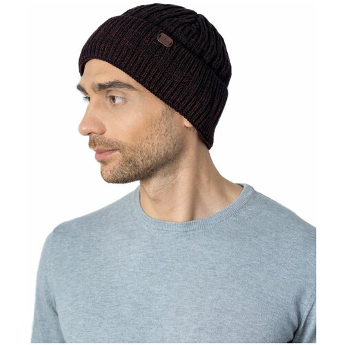 фото Шапка мужская на флисовой подкладке с отворотом landre лусио 15 бордовый