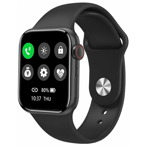 Умные часы M26 Plus KUPLACE Smart watch M26 Plus M26 с полноразмерным экраном активной боковой кнопкой и беспроводной зарядкой черный 239000₽