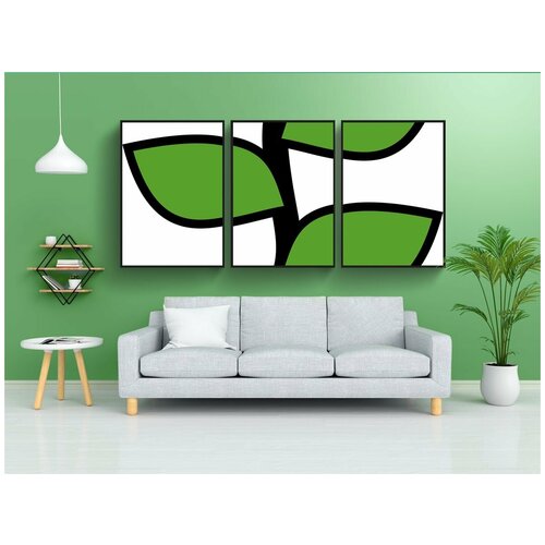 фото Набор модулных постеров для интерьера "значок, ростки, этажи" 60x90 см. в тубусе, без рамки lotsprints