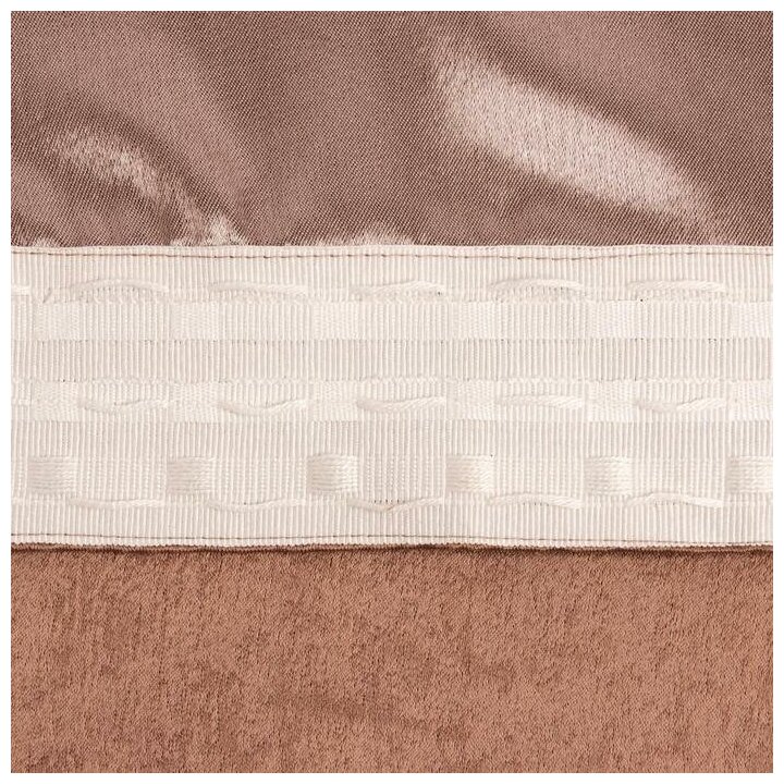 Штора портьерная Этель "Классика"цв.коричневый,на шторн.ленте 145*265 см,100% п/э 5800345 - фотография № 5