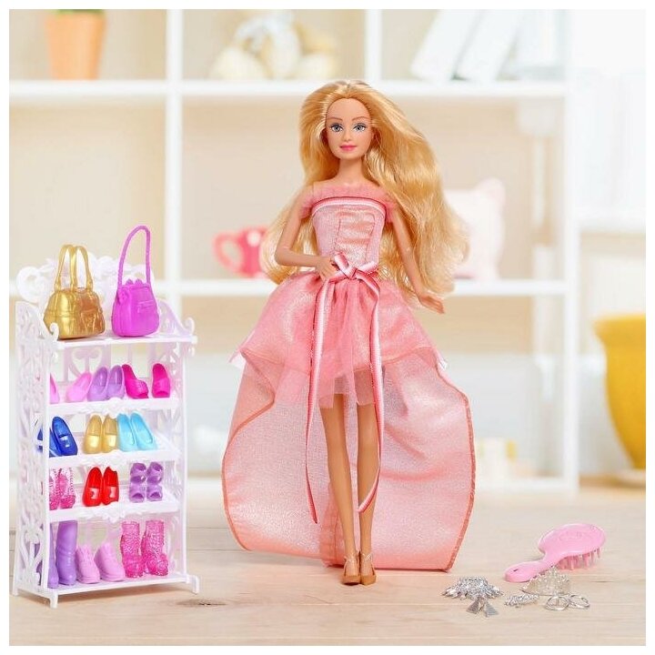 Defa Lucy Кукла-модель «Тина» с набором платьев, с аксессуарами, микс