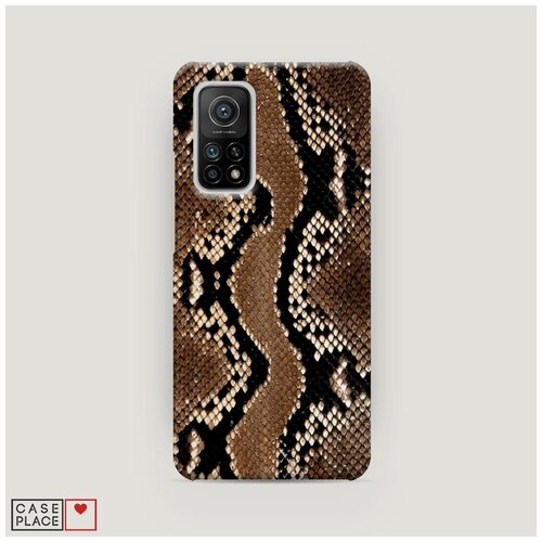 фото Чехол пластиковый xiaomi mi 10t pro кожа питона case place