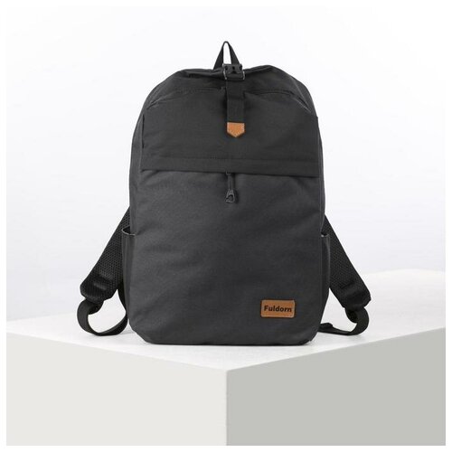 фото Рюкзак молодёжный, классический, отдел на молнии, наружный карман, 2 боковых кармана, цвет чёрный qwen