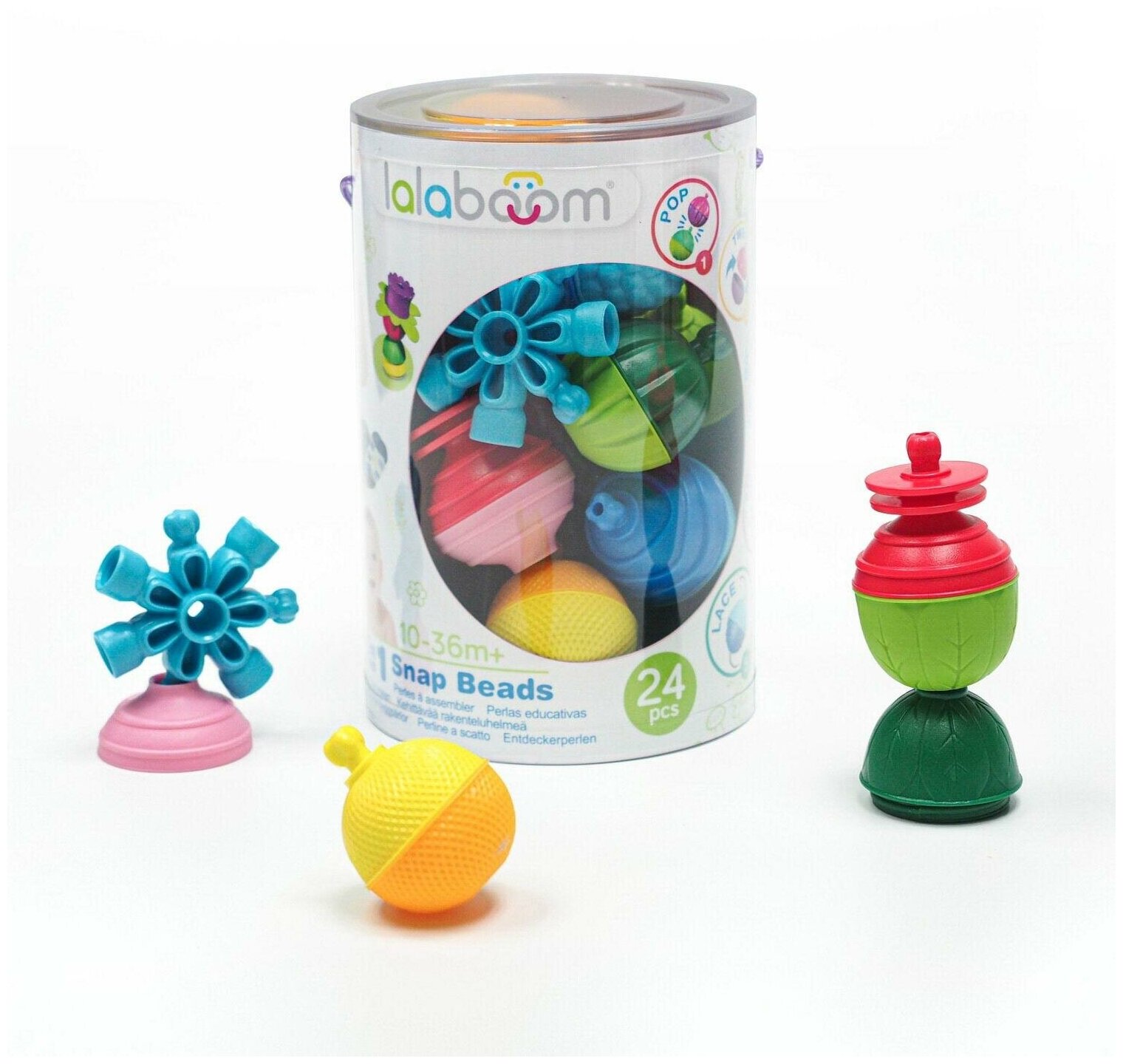 Игрушка развивающая для малышей "Lalaboom", 24 предмета