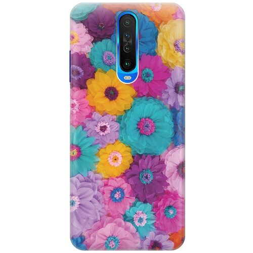 фото Ультратонкий силиконовый чехол-накладка для xiaomi redmi k30 с принтом "бумажные цветы" gosso