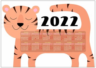 Календарь Woozzee Тигренок 2022 KLS-1291-2139