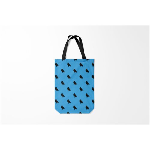 фото Сумка-шоппер / 31х42 см / птицы / разные вороны паттерн burnettie