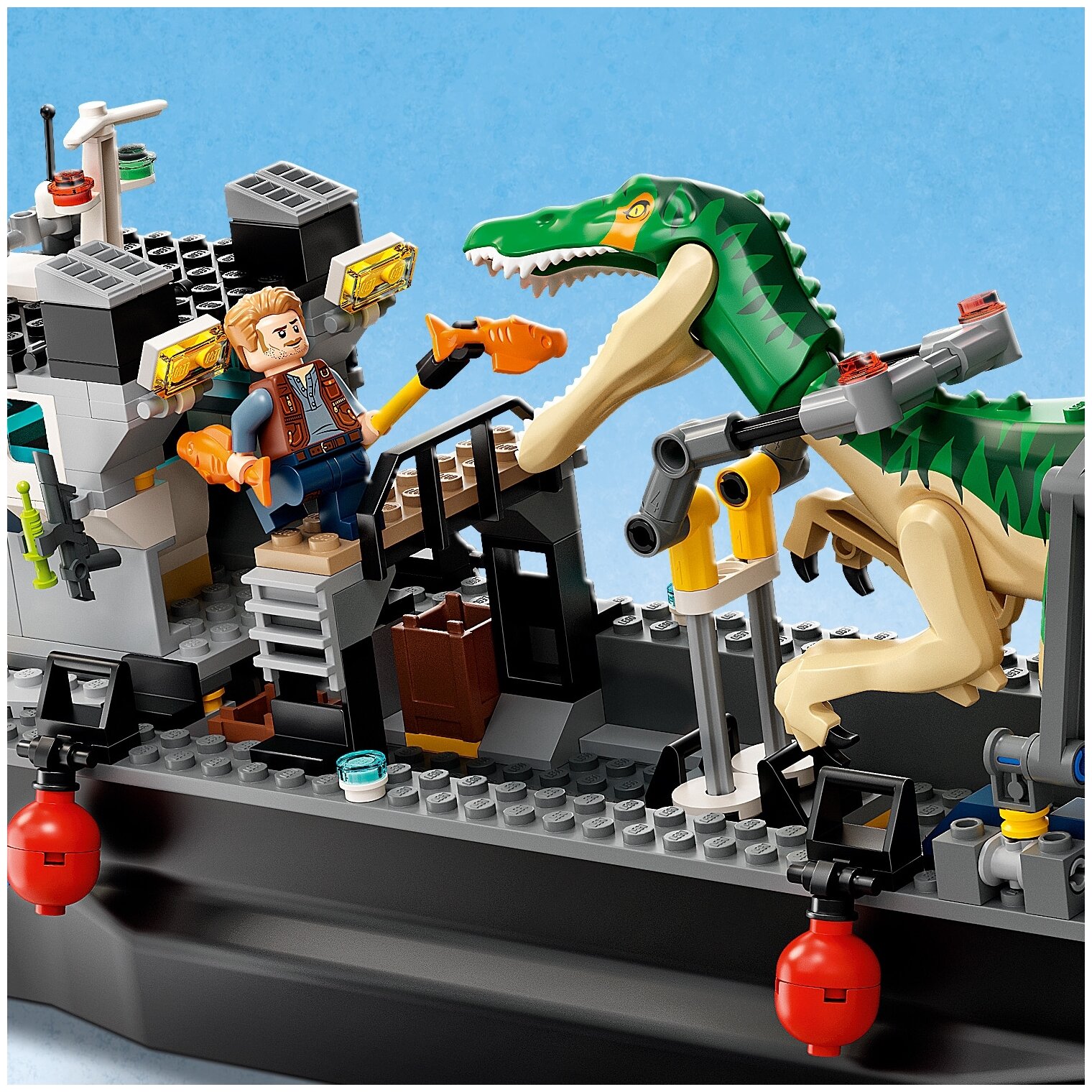 Конструктор LEGO Jurassic World Побег барионикса на катере - фото №7