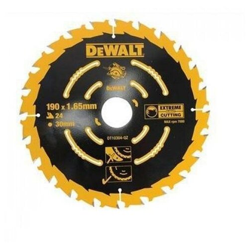 фото Диск пильный dewalt по дереву 165х20х24 dt10300