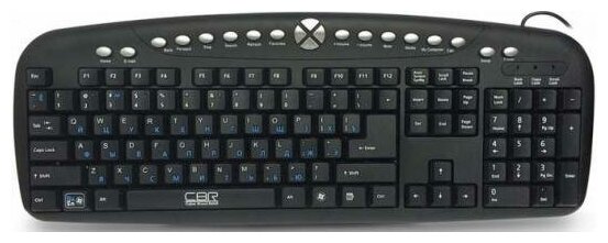 Купить CBR Клавиатура проводная CBR KB 340GM USB черный - цена: 574 ...