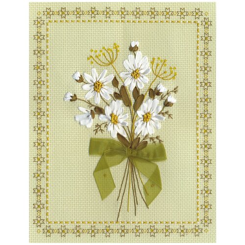 фото Набор для вышивания panna c-0621 ( ц-0621 ) букет белых ромашек 2 шт.