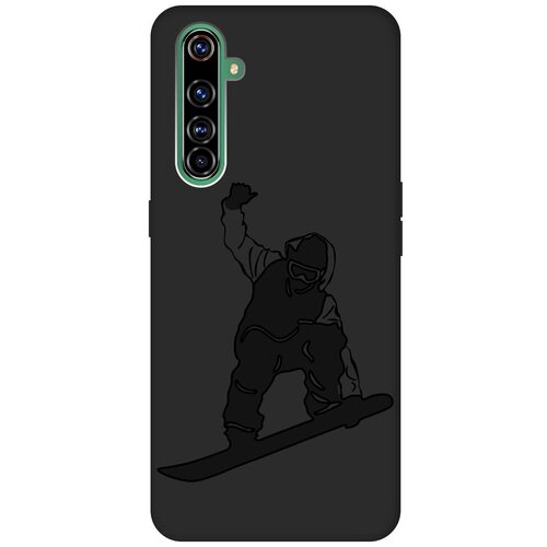 Матовый чехол Snowboarding для realme X50 Pro / Рилми Х50 Про с эффектом блика черный матовый soft touch силиконовый чехол на realme x50 pro рилми х50 про с 3d принтом patriot черный