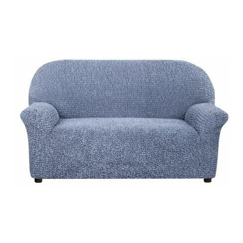 фото Чехол для мебели: чехол на 2-х местный диван микрофибра пепельно-голубой еврочехол
