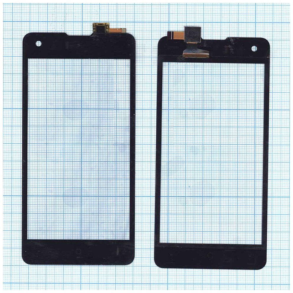 Сенсорное стекло (тачскрин) для Highscreen Omega Prime S черное