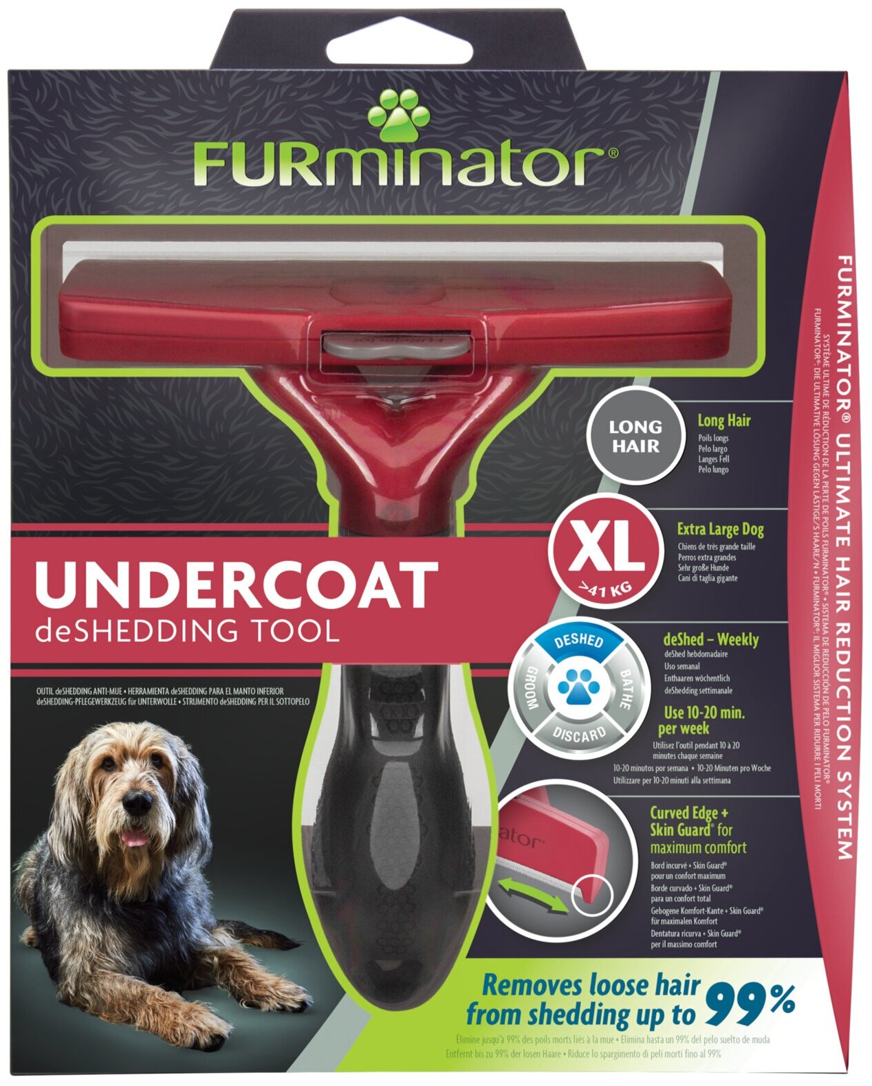 Furminator (фурминатор) XL для собак гигантских пород с длинной шерстью - фотография № 1