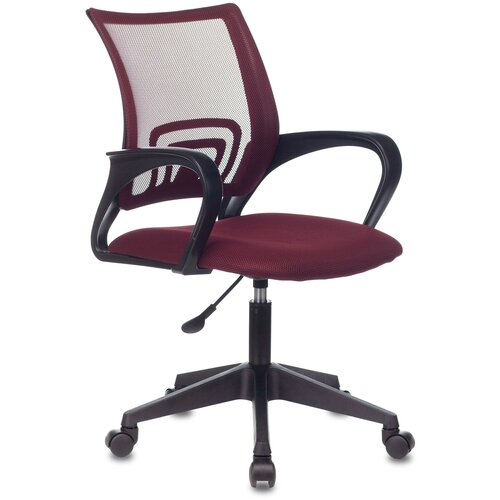 фото Компьютерное кресло бюрократ ch-695nlt офисное, обивка: текстиль, цвет: темно-бордовый