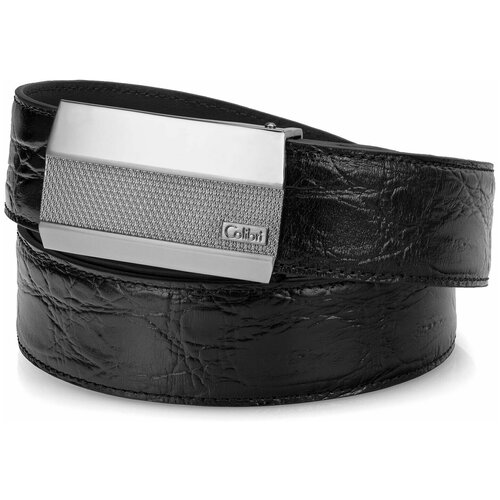 фото Ремень colibri modena toscana black leather polished gunmetal, cb bt-101t007. colibri of london