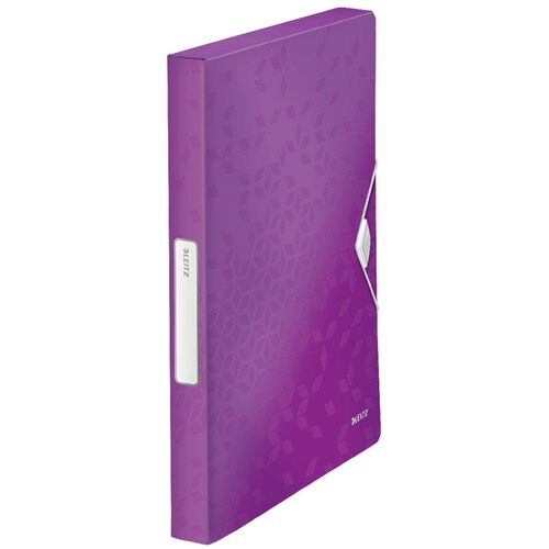 Бокс На Резинке Leitz Wow, Фиолетовый картонная папка с 3 мя клапанами leitz cosy синий