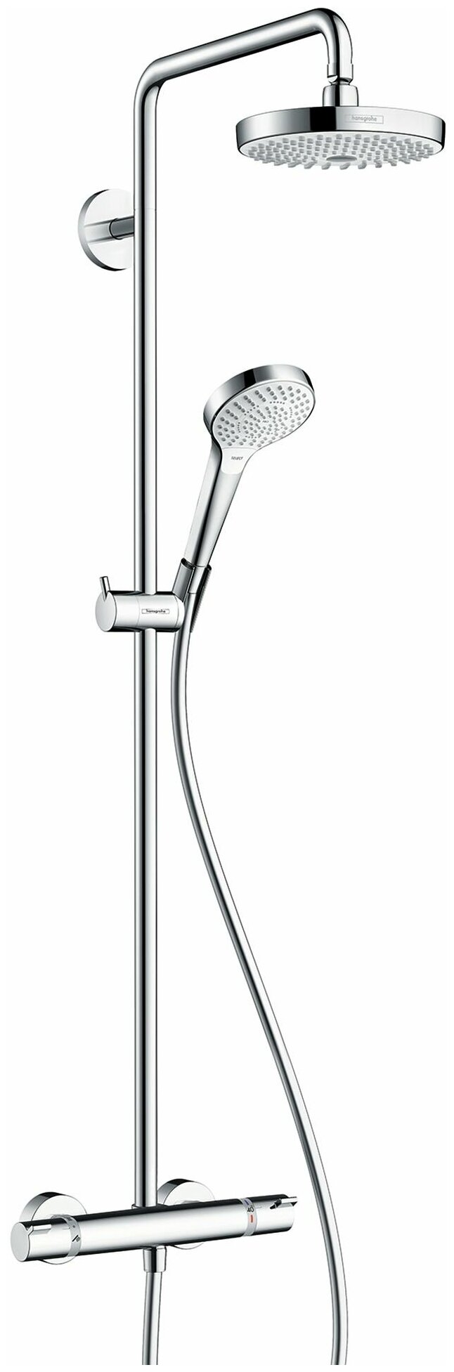 Croma Select S 180 2jet 27253400 Душевая система (1/2", термостат, 16 л/мин) Hansgrohe - фото №4