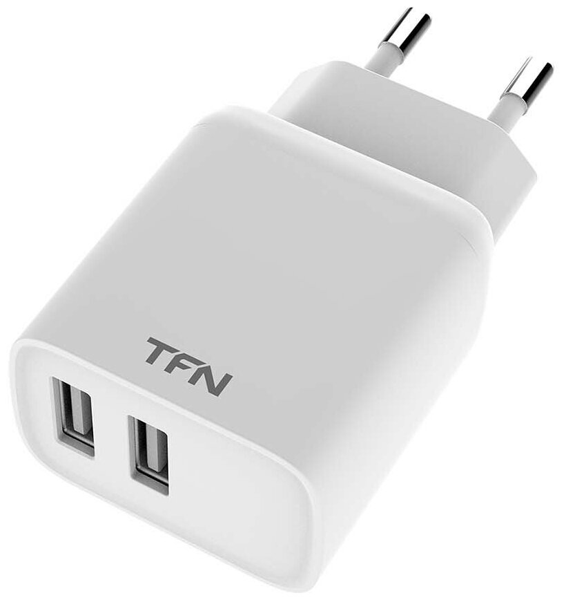 Сетевое зарядное устройство TFN Rapid+ 2xUSB 2.4A White (TFN-WCRPD12W2UWH)