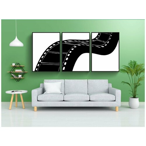 фото Набор модулных постеров для интерьера "фильм, полоска, фильмы" 60x90 см. в тубусе, без рамки lotsprints