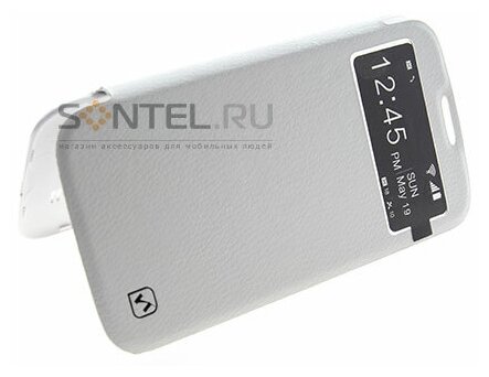 Футляр-книга боковой Hoc Original View для Samsung Galaxy i9500 S4 white