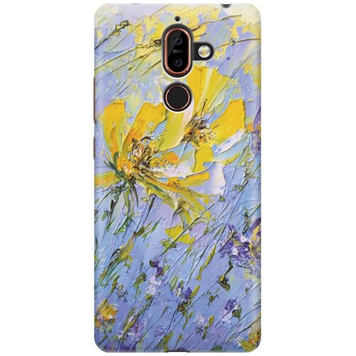 фото Re:pa накладка transparent для nokia 7 plus с принтом "желтое на синем"