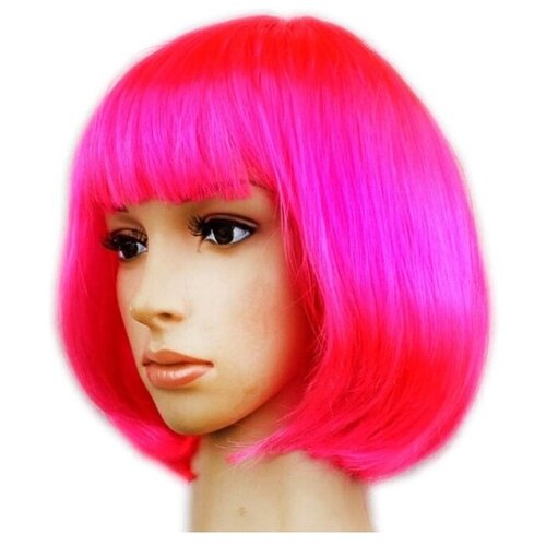 Карнавальный парик Peluca розовый карнавальный парик peluca кудрявый желтый