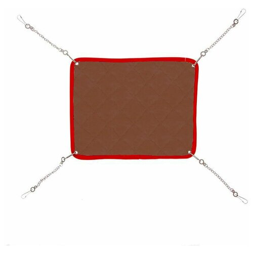 фото Petto гамак для малой клетки 25х18см стандарт цвет: коричневый, красный
