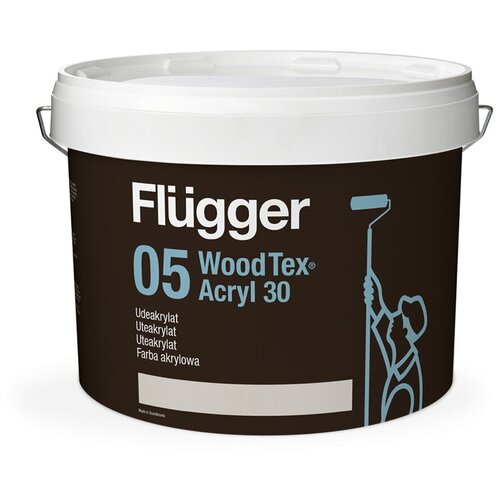 FLUGGER 05 Wood Tex Acryl краска акриловая для дерева на водной основе, База 4 (0,7л)