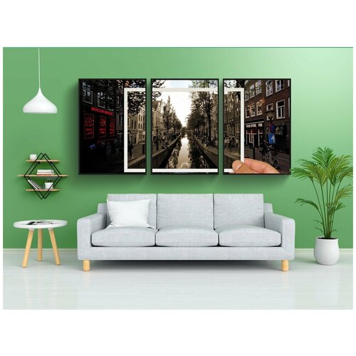 фото Набор модулных постеров для интерьера "амстердам, нидерланды, голландия" 60x90 см. в тубусе, без рамки lotsprints