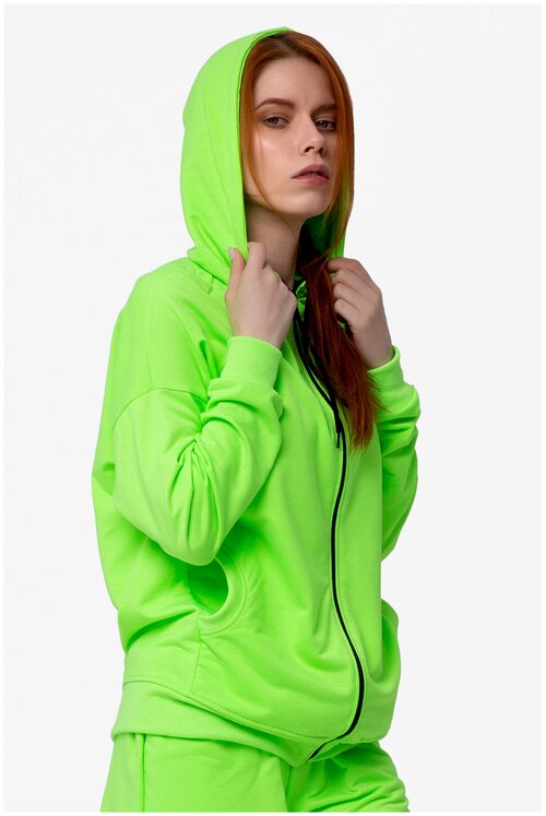 Магазин Толстовок ZIP-UP HOODIE «NEON GREEN», Размер 46