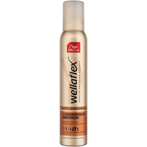 Wella мусс Wellaflex с увлажняющим комплексом, 200 мл, 243 г