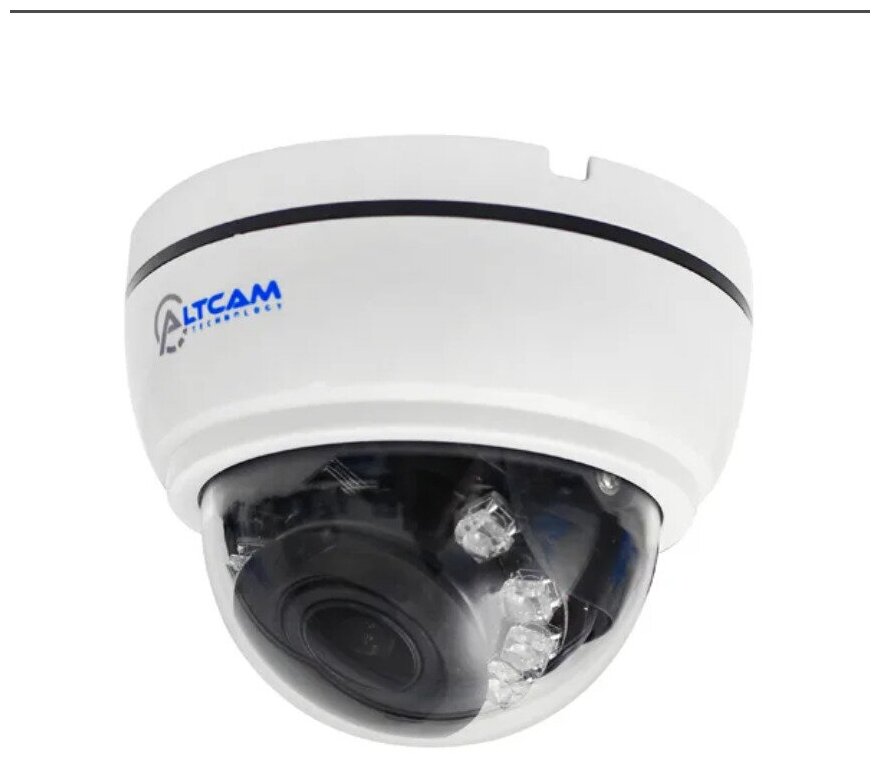 Купольная цветная AHD видеокамера AltCam DDV21IR с ИК-подсветкой и варифокальным объективом 2.8-12мм