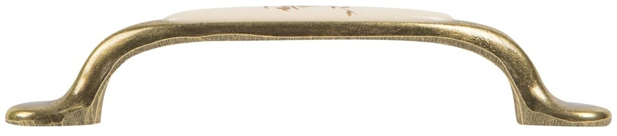 Ручка-скоба KERRON с фарфором, 96 мм, атласная бронза SF19-18-96 MAB - фотография № 2