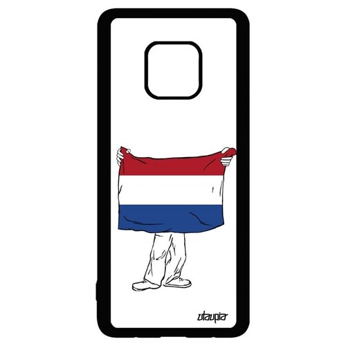 фото Защитный чехол для мобильного // huawei mate 20 pro // "флаг голландии с руками" стиль государственный, utaupia, белый