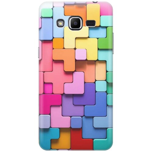 фото Силиконовый чехол на samsung galaxy j2 prime / самсунг джей 2 прайм с принтом "паттерн из блоков gosso