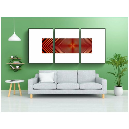 фото Набор модулных постеров для интерьера "задний план, линии, алмаз" 60x90 см. в тубусе, без рамки lotsprints