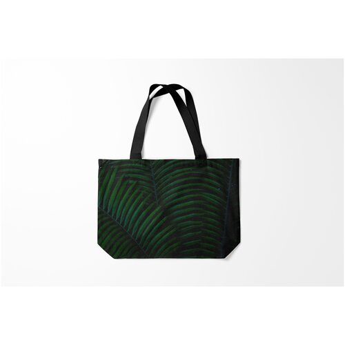 фото Сумка-шоппер / 46х35 см / популярные иллюстрации / листья пальмовые burnettie
